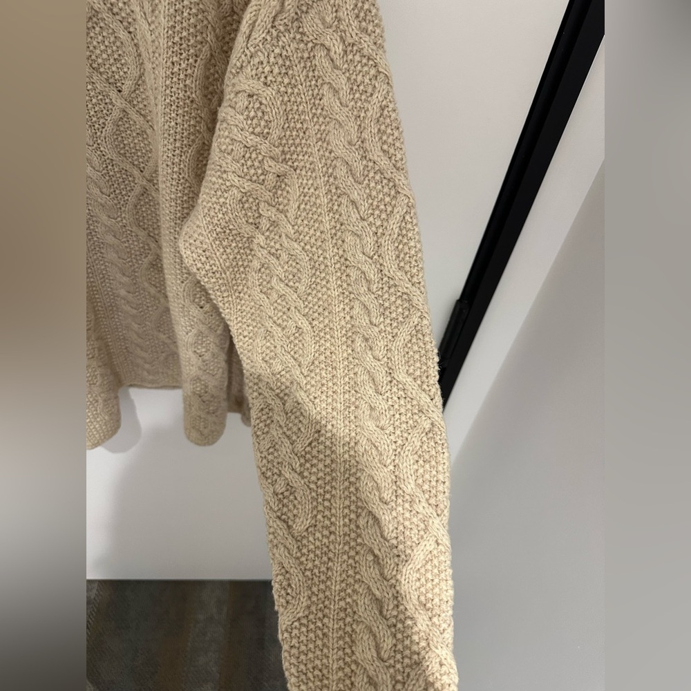Vintage J. Crew Wool Cable Knit Fisherman’s Sweater - Picture 5 of 9